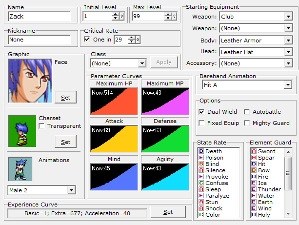 RPG Maker menu